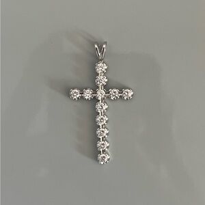 Sterling Silver 925 Cubic Zirconia Cross Pendant